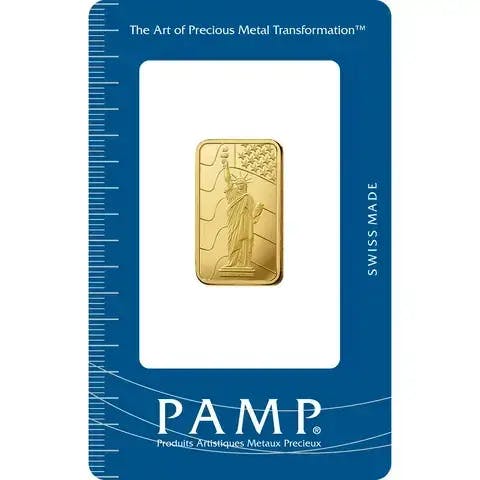 10 grammes Lingotin d'Or - PAMP Suisse Liberty