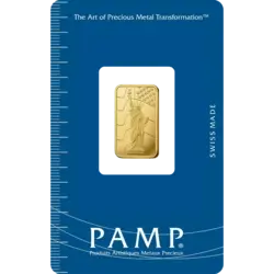 Purchase gold, 2.5 gram Fine Gold Liberty - PAMP Swiss - Pack Front Invest in 2.5 gram Fine Gold Liberty - PAMP Swiss - Pack Front
