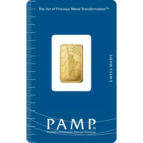 2,5 grammi lingottino d'oro puro 999.9 - PAMP Suisse Liberty