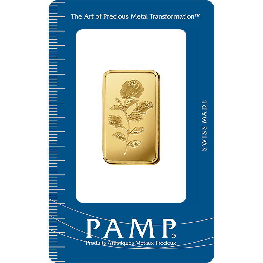 Investire in 20 grammi d'oro puro Rosa - PAMP Svizzera - Pack Front