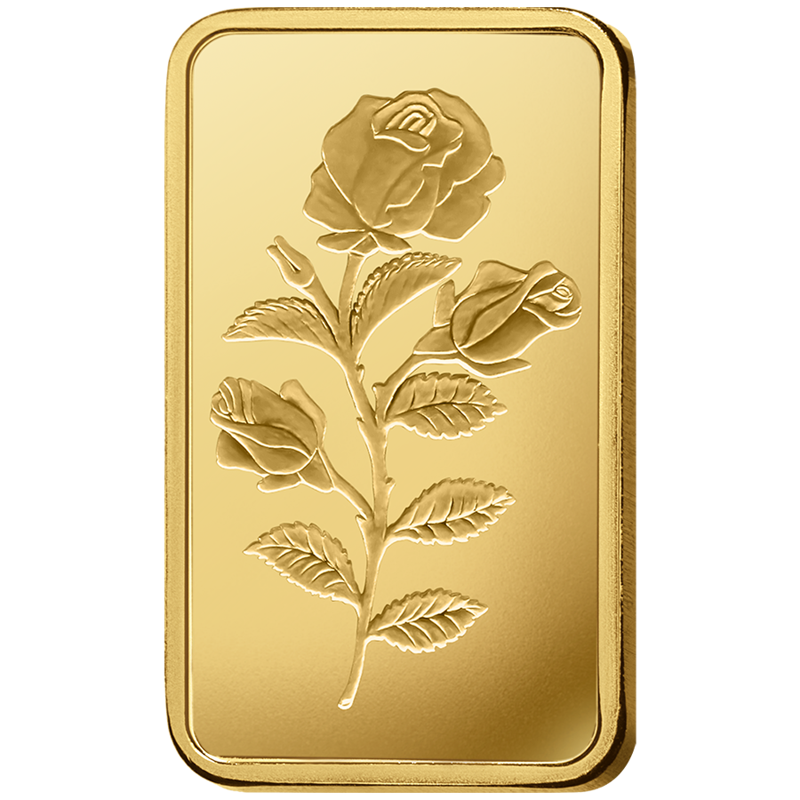 Compare oro, 20 grammi d'oro puro Rosa - PAMP Svizzera - Front
