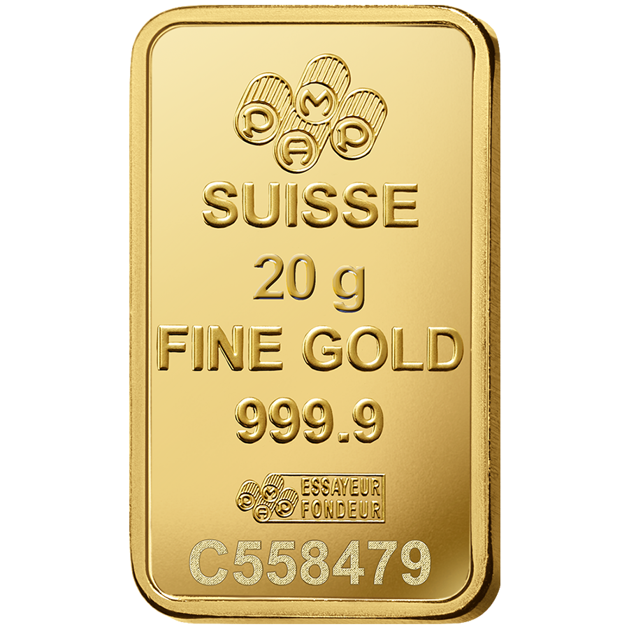 Invest in 20 gram Fine Gold Rosa - PAMP Swiss - Back