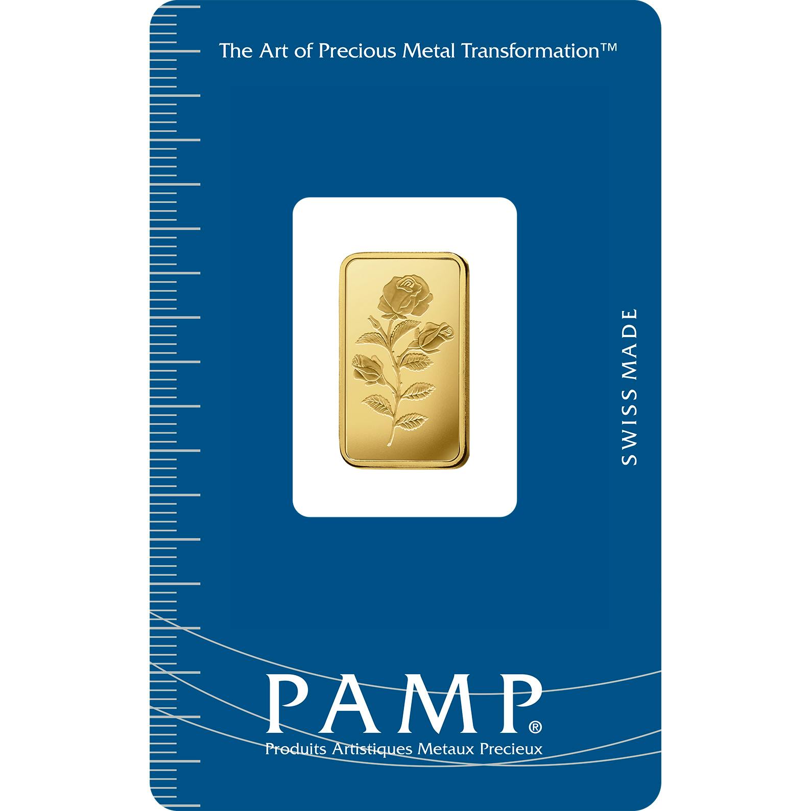 Invest in 5 gram Fine Gold Rosa - PAMP Swiss - Pack Front