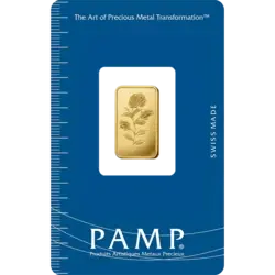 Purchase gold, 5 gram Fine Gold Rosa - PAMP Swiss - Pack Front Invest in 5 gram Fine Gold Rosa - PAMP Swiss - Pack Front