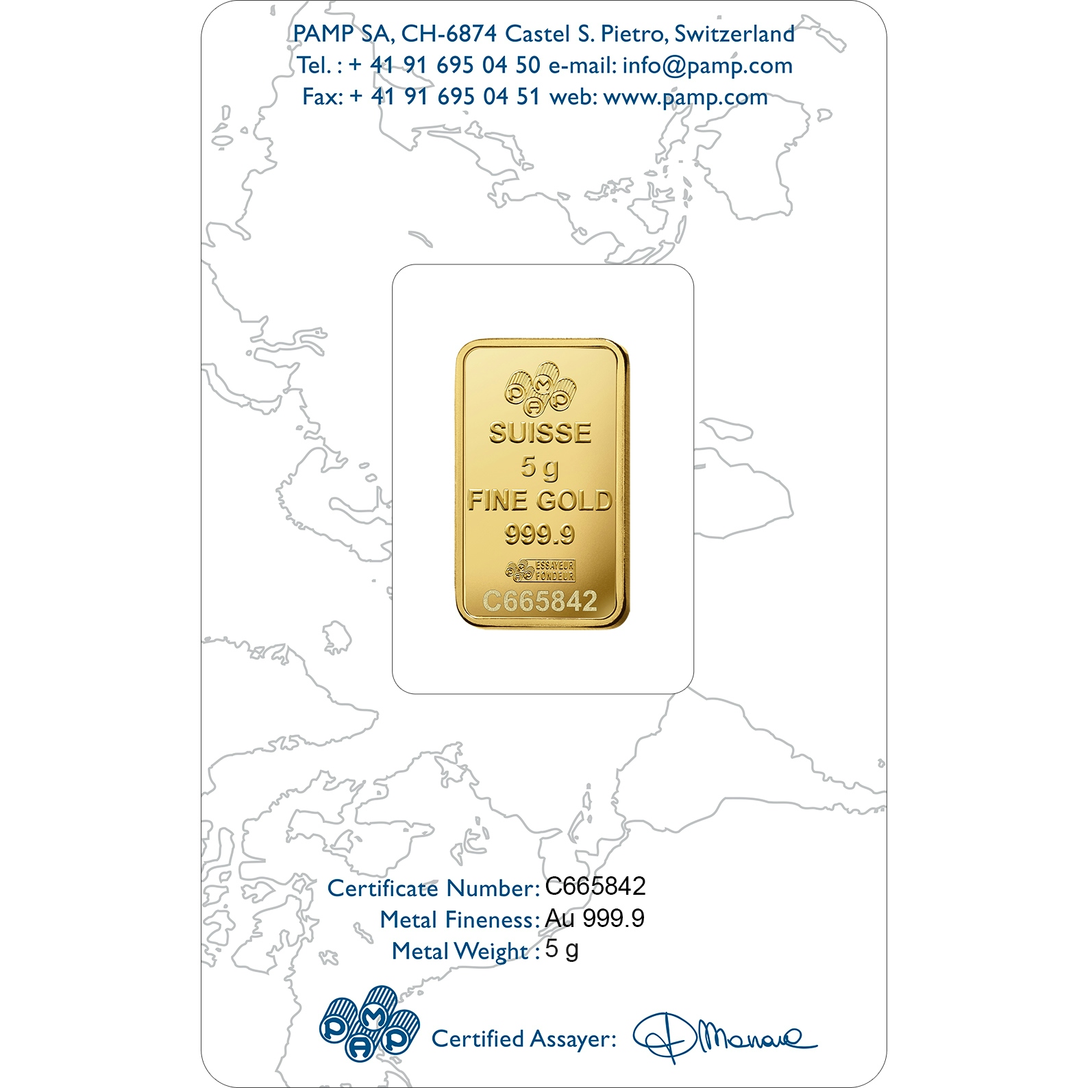 Investire in 5 grammi d'oro puro Rosa - PAMP Svizzera - Pack 