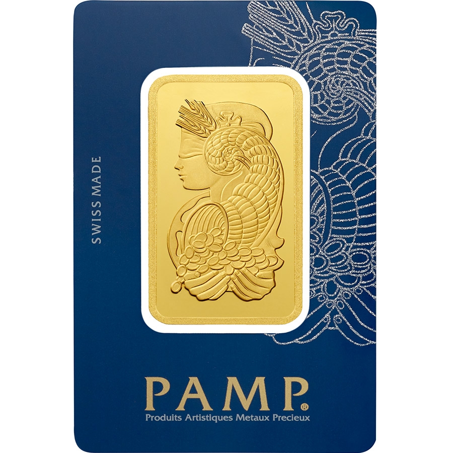 Investire in 100 grammi lingottino d'oro puro 999.9 - PAMP Suisse Lady Fortuna - Veriscan