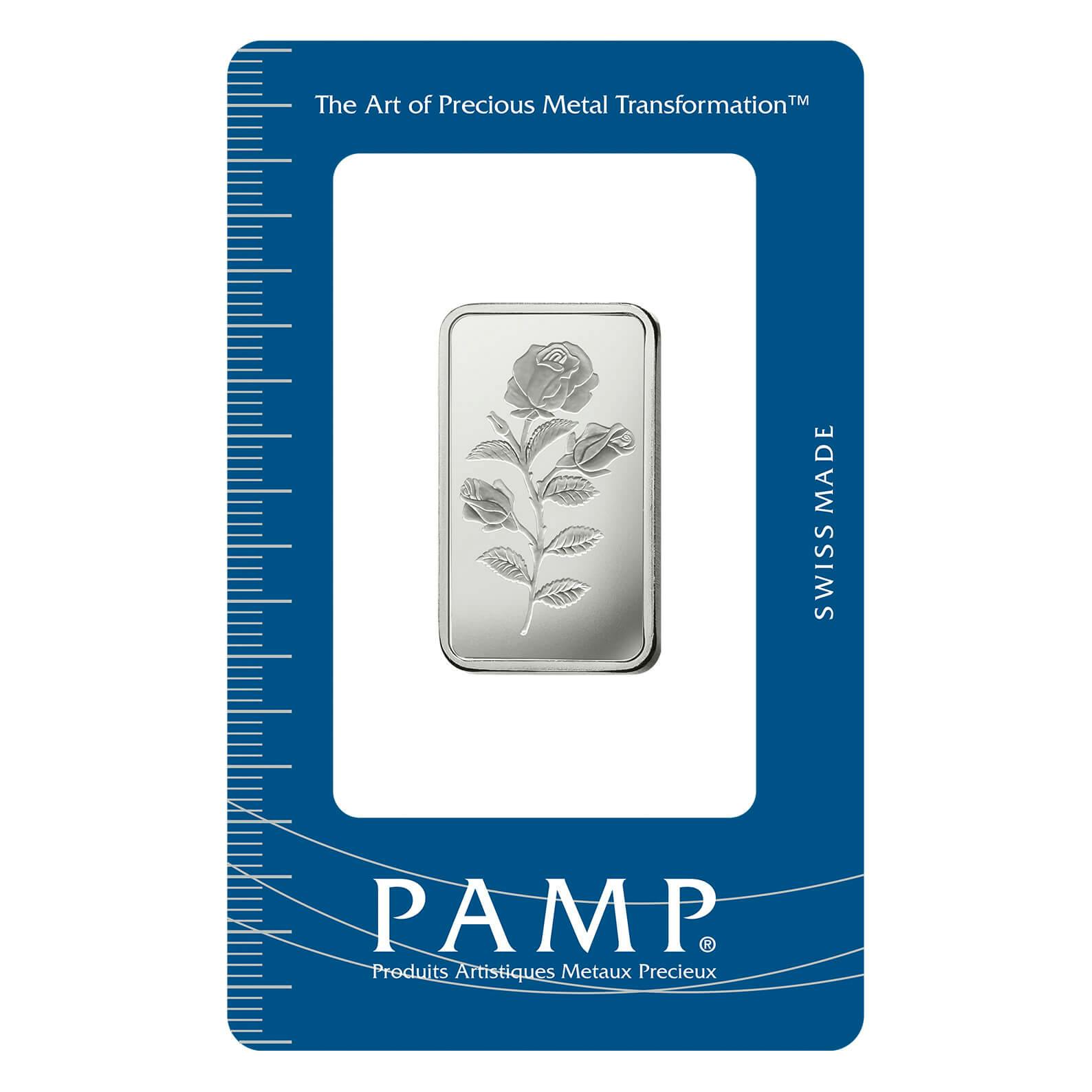 Invest in 1/2 oz Silver Rosa - PAMP Swiss - Pack Front