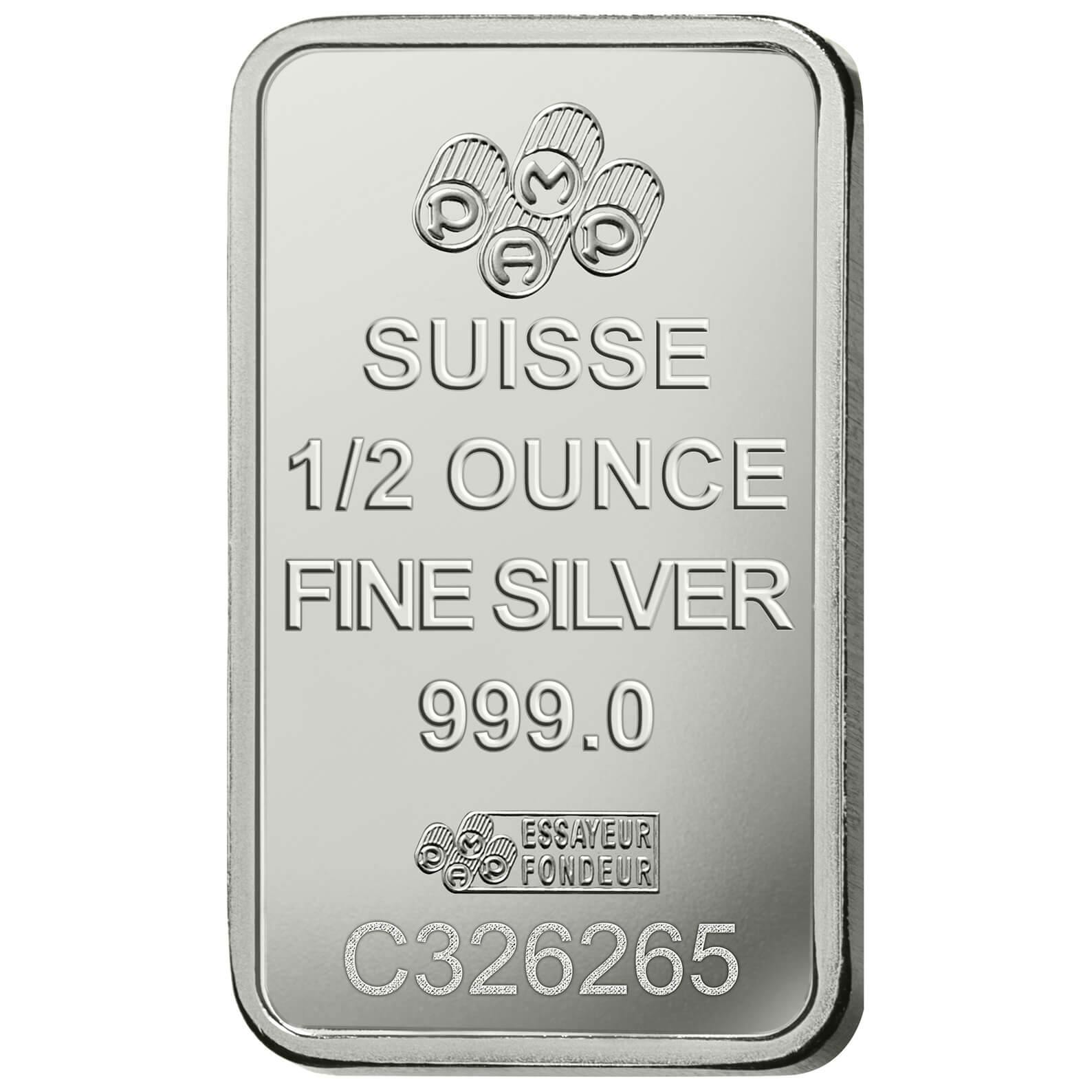 Investire in 1/2 oncia d'argento puro Rosa - PAMP Svizzera - Back 
