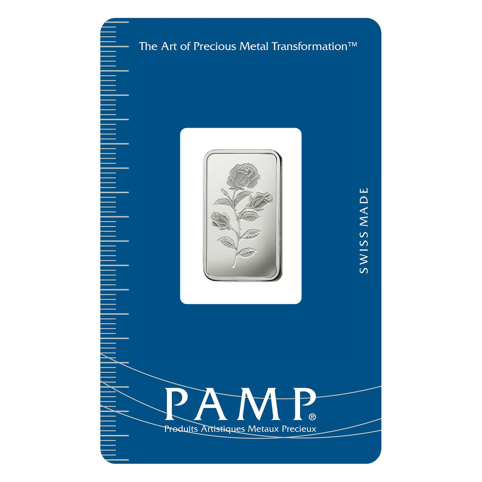 Invest in 5 gram Fine Silver Rosa - PAMP Swiss - Pack Front