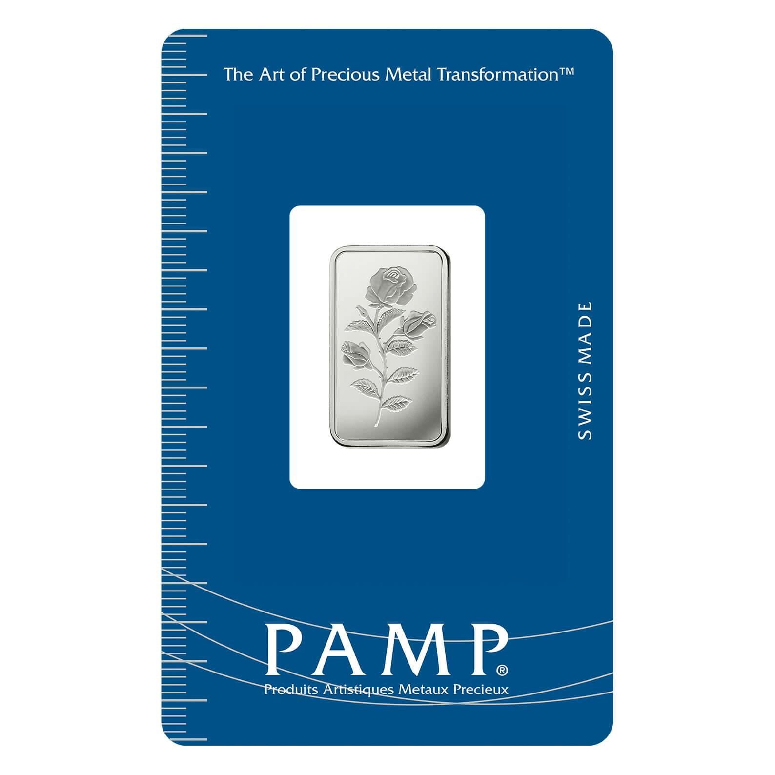 Invest in 2.5 gram Fine Silver Rosa - PAMP Swiss - Pack Front