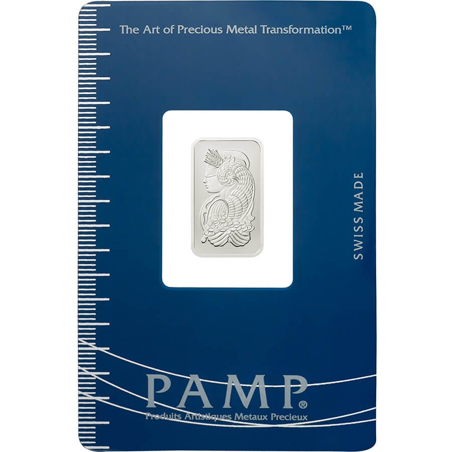 Comprare 5 grammi lingottino di platino puro 999.5 - PAMP Suisse Lady Fortuna - Certi-PAMP