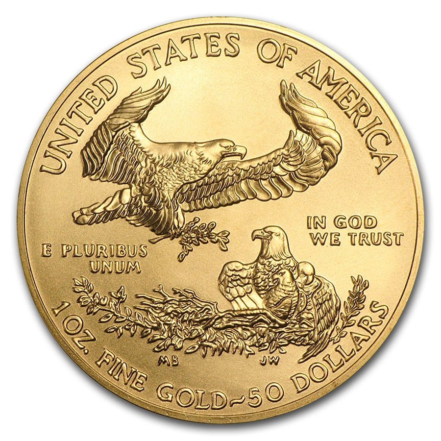 Investire in 1 oncia American Eagle d'oro puro - United States Mint - Back