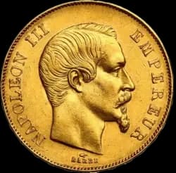 Kaufen Sie Gold, 50 Francs Napoléon III, Tête Nue 1855 - French Mint - Front Kaufen Sie 50 Francs Napoléon III, Tête Nue 1855 - French Mint - Front