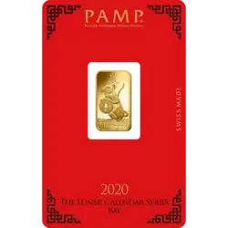 Purchase gold, 5 gram Fine gold Lunar Rat - PAMP Swiss - Pack Front Invest in 5 gram Fine gold Lunar Rat - PAMP Swiss - Pack Front