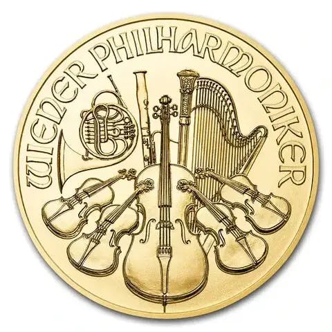 1/10 ounce Gold Coin - Philharmonic BU 2018