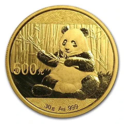 30 Gramm Goldmünze - Panda 2017