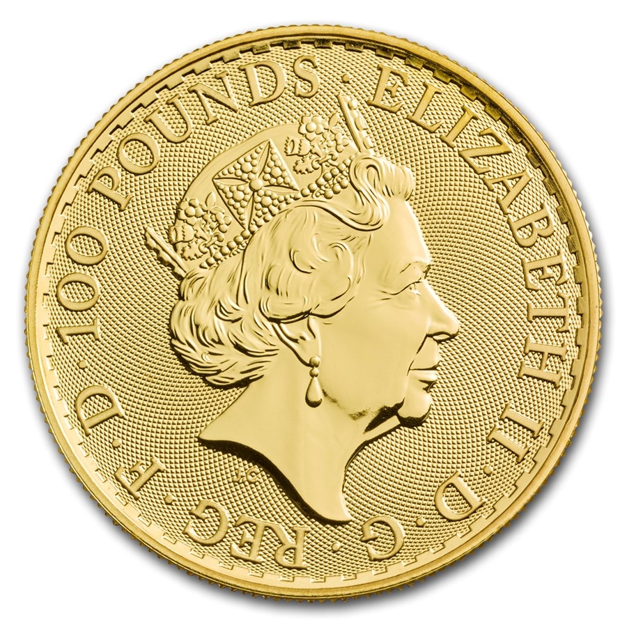 Invest in 1 oz Fine gold Britannia - Royal Mint - Back