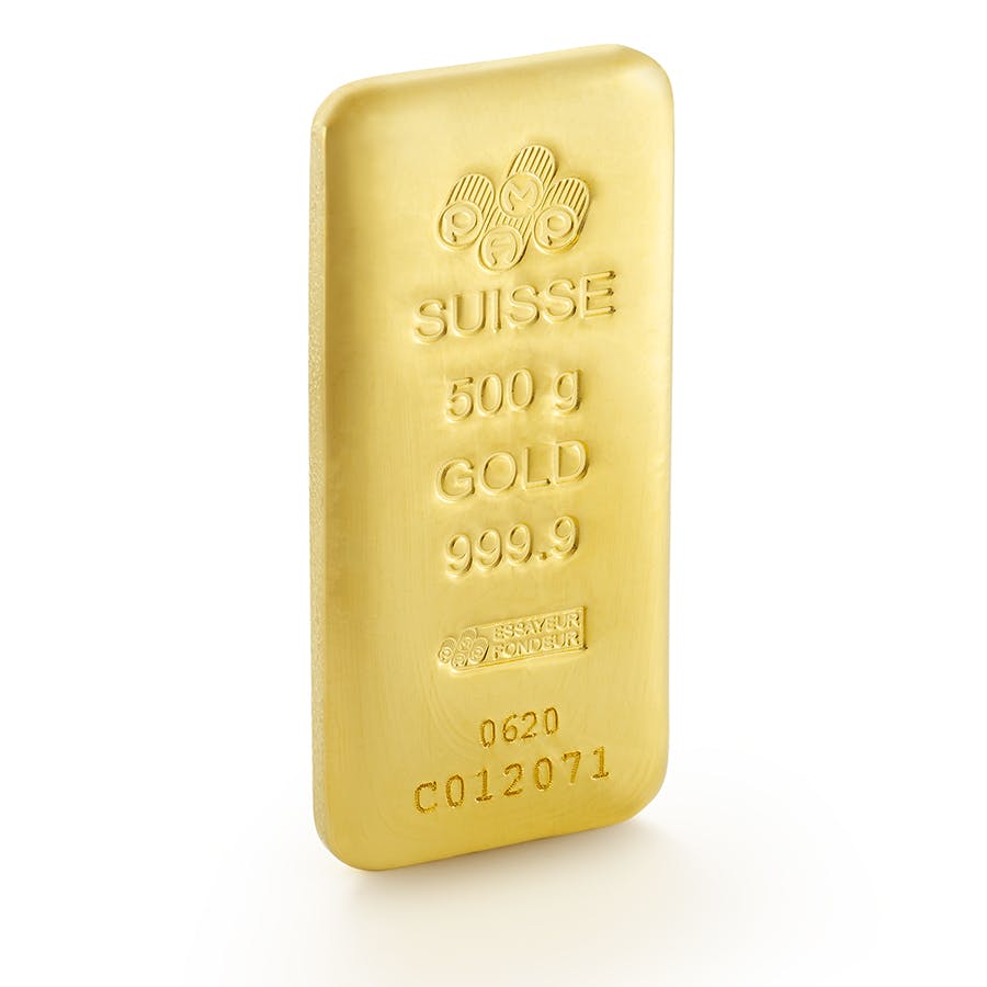 Acquistare 500 grammi lingotto d'oro puro 999.9 - PAMP Suisse - 3/4 view