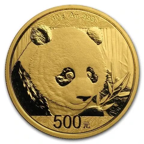 30 Gramm Goldmünze - Panda BU 2018