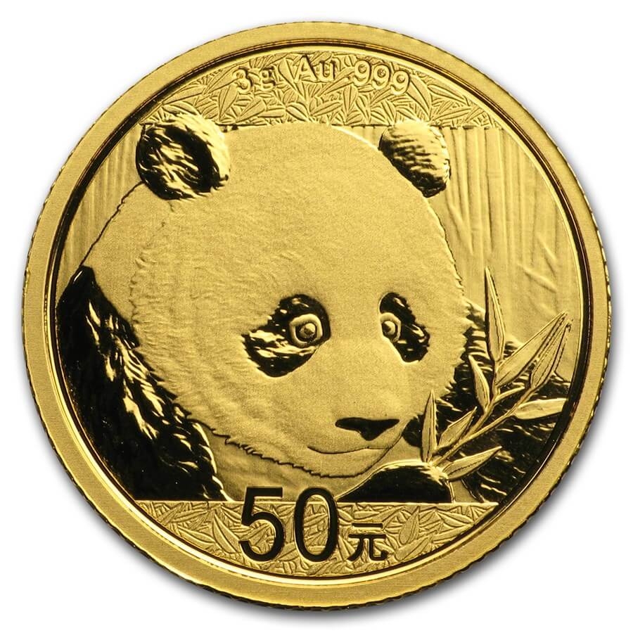 Panda Chinois en or