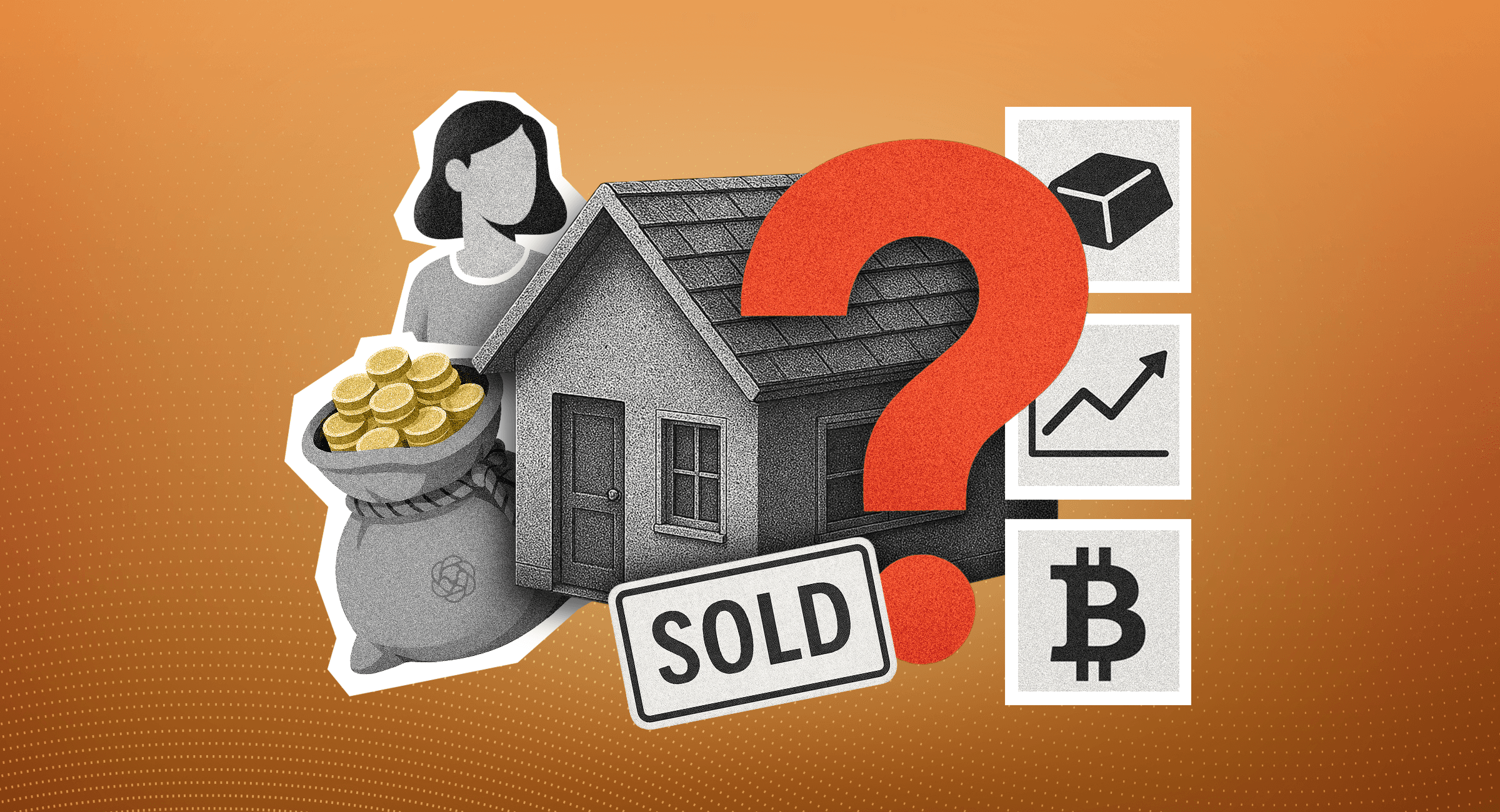 A tiny house on a hand A tiny house on a hand