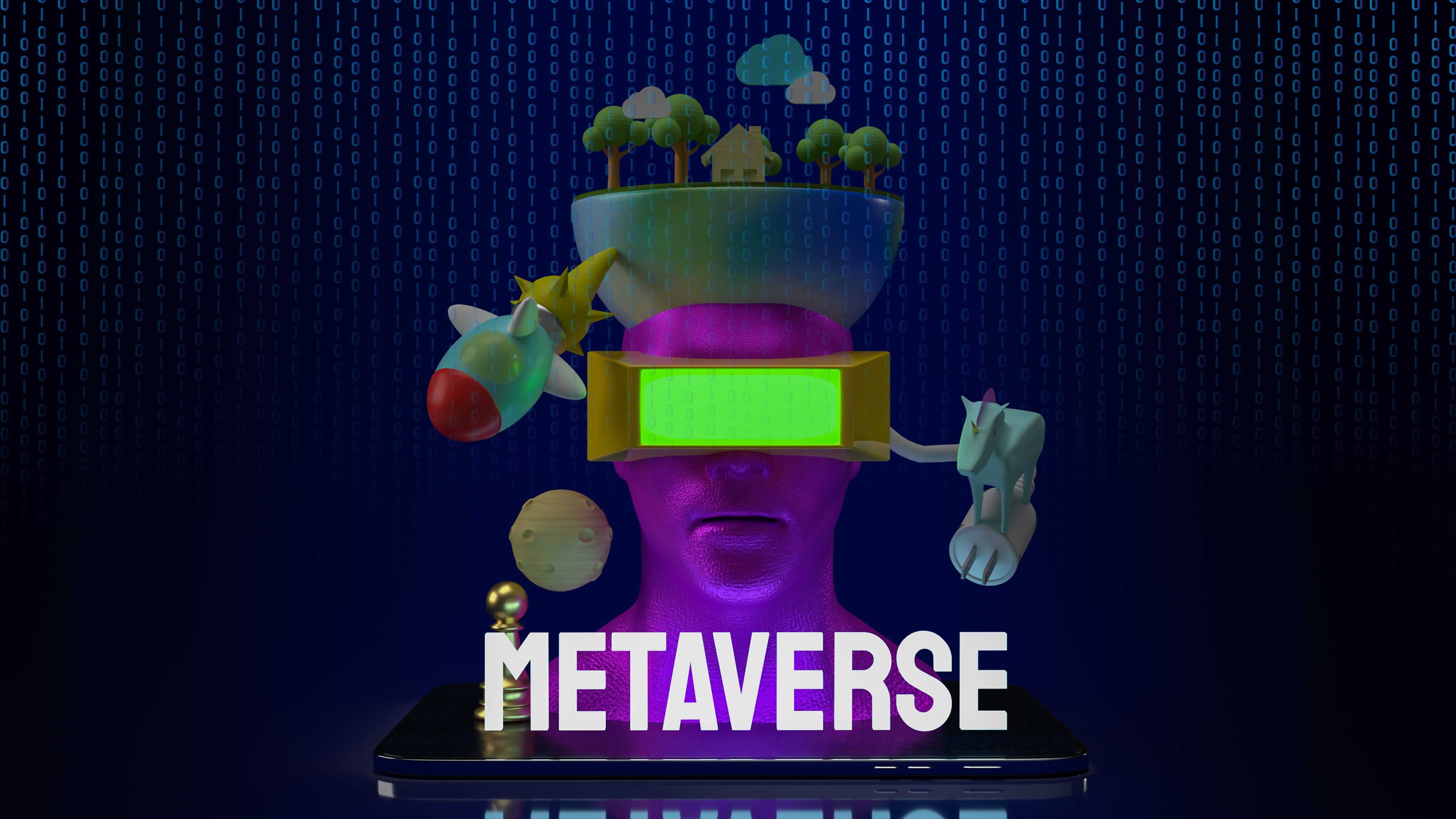 Weekly Digest: Taming Inflation, Gold Badger and the Metaverse  a robot man wearing 3D goggles in the metaverse or virtual reality world