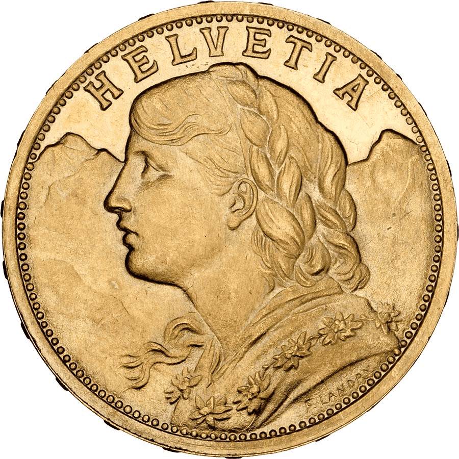 Immagine di un Vreneli d’oro da 20 franchi Immagine di un Vreneli d’oro da 20 franchi