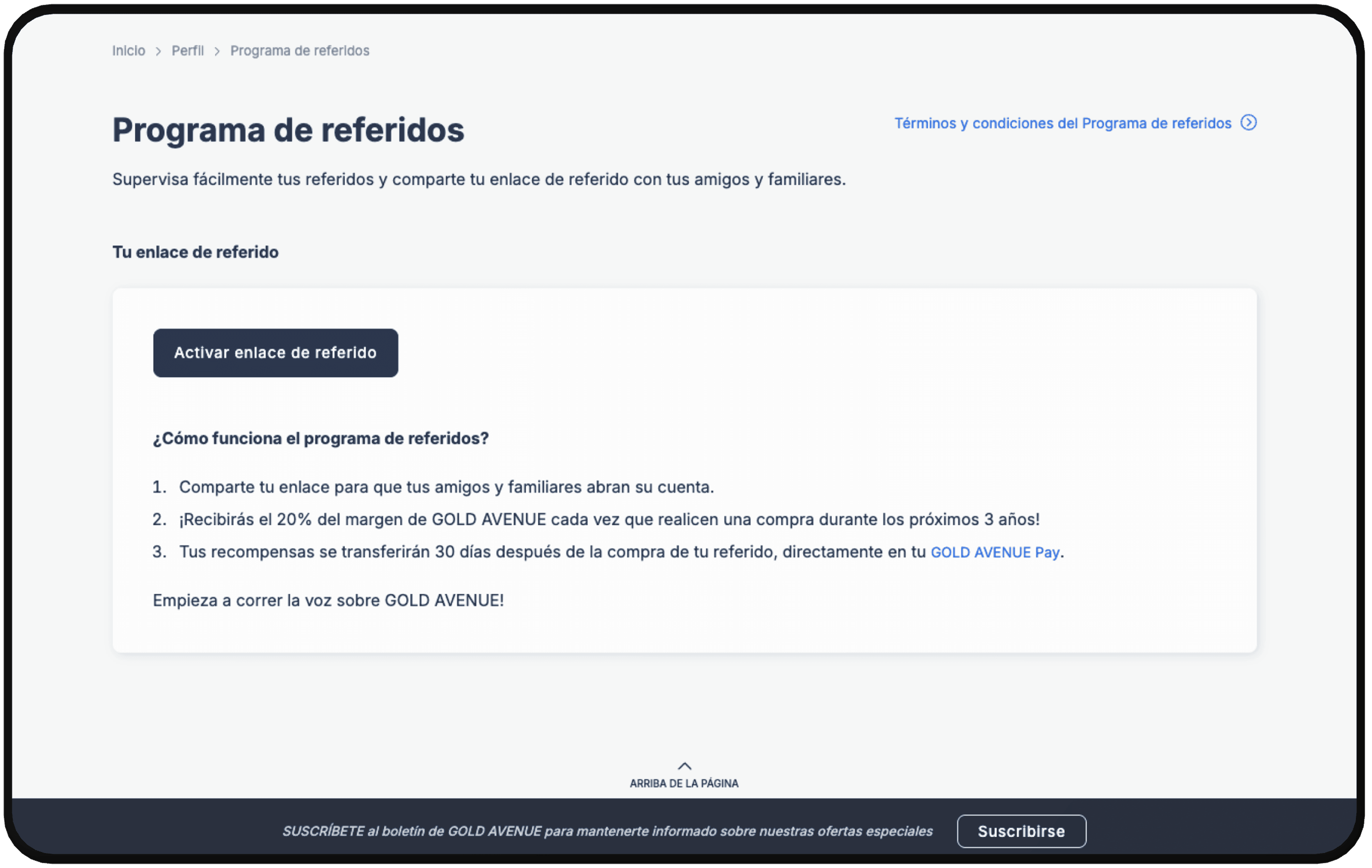 activer lien de parrainage