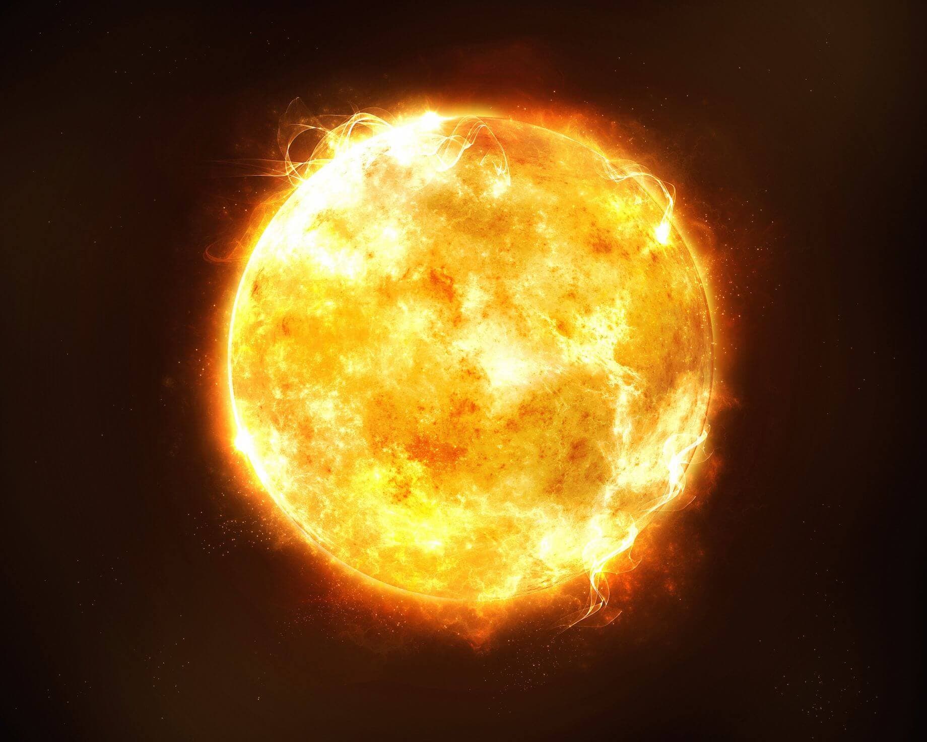 Es gibt Goldatome in der Sonne, wie auf dem Bild des gelben Zwergsterns zu sehen ist Es gibt Goldatome in der Sonne, wie auf dem Bild des gelben Zwergsterns zu sehen ist