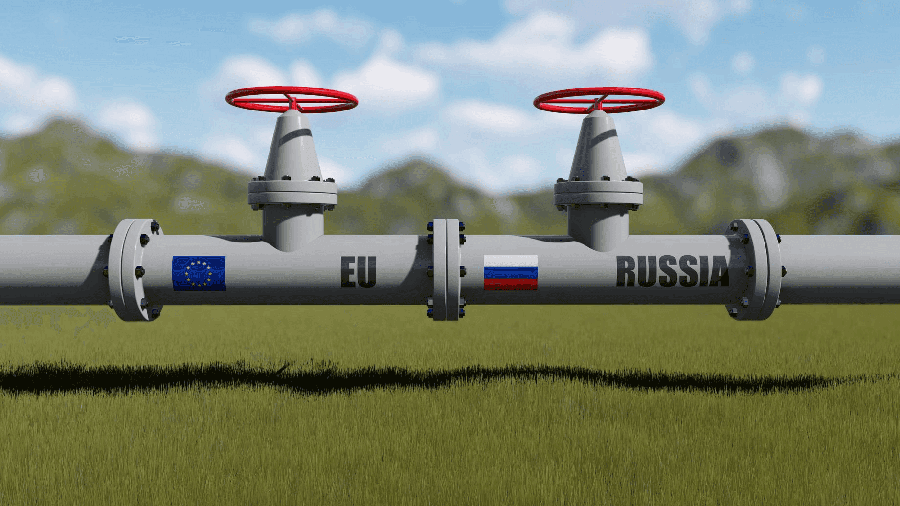 Un gasdotto russo-europeo a simboleggiare la crisi energetica che imperversa a causa della guerra in Ucraina. Un gasdotto russo-europeo a simboleggiare la crisi energetica che imperversa a causa della guerra in Ucraina.
