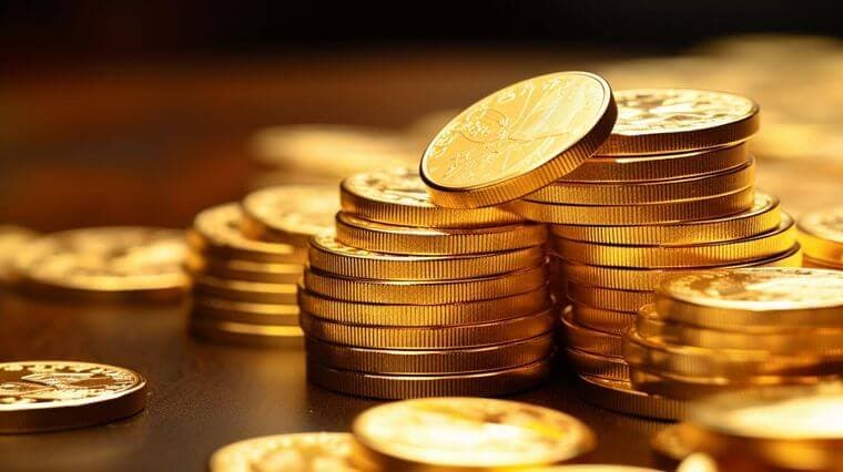 ein Stapel Goldmünzen ein Stapel Goldmünzen