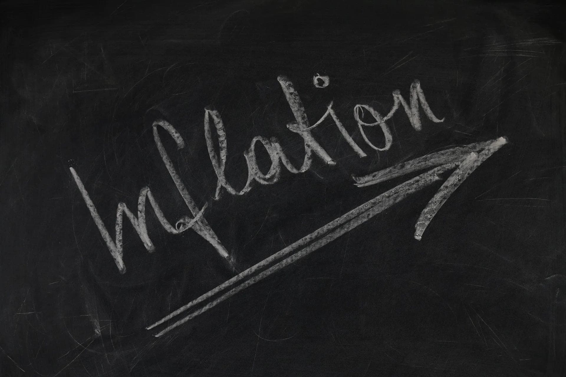 Inflation written in a chalkboard Inflation written in a chalkboard
