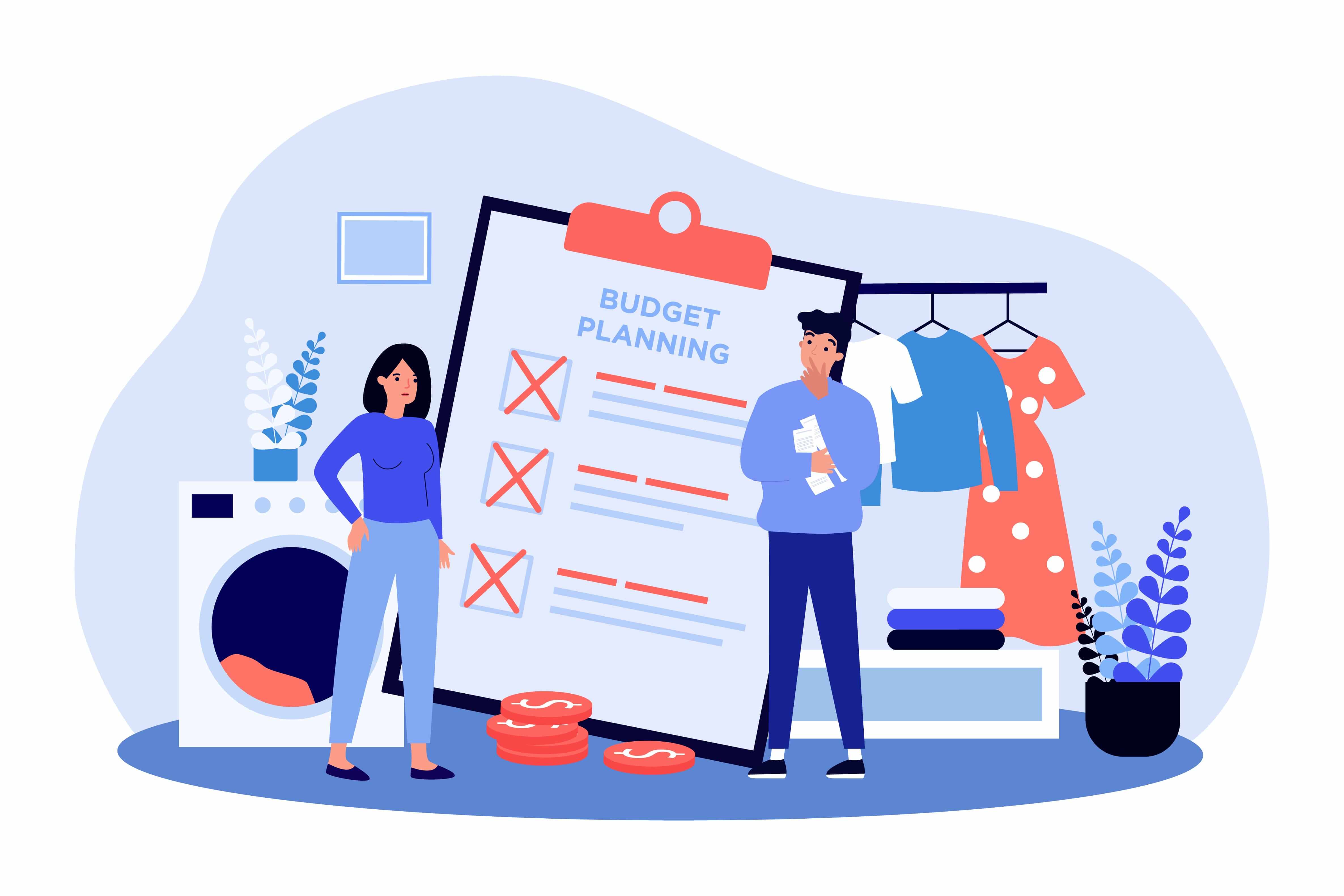 zwei Personen planen ihr Budget zwei Personen planen ihr Budget