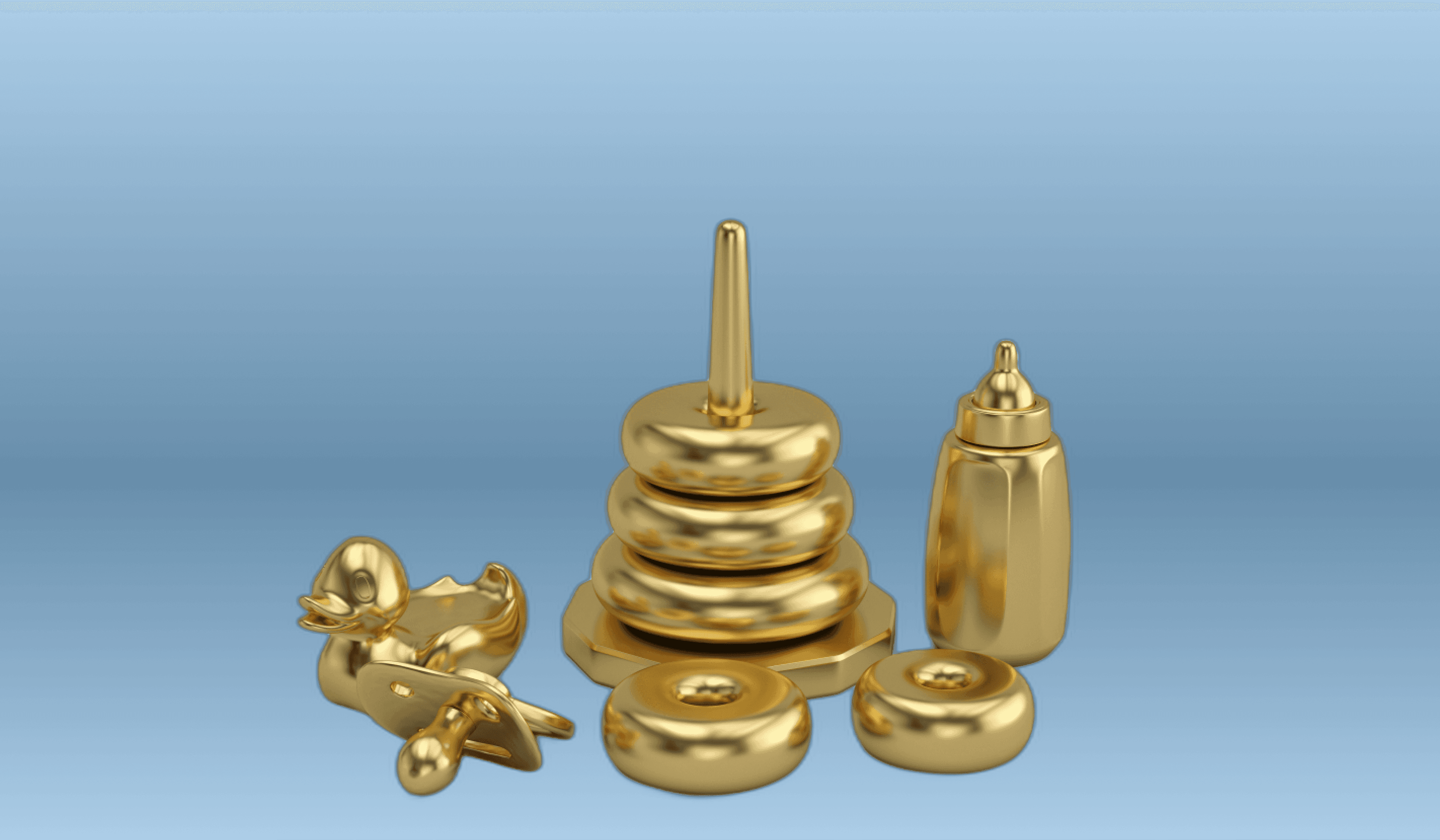 Why gold is the ultimate new baby gift Baby toys in gold