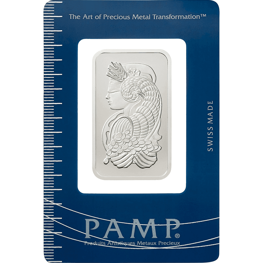1 oz Lady Fortuna fine platinum bar by PAMP Suisse 1 oz Lady Fortuna fine platinum bar by PAMP Suisse
