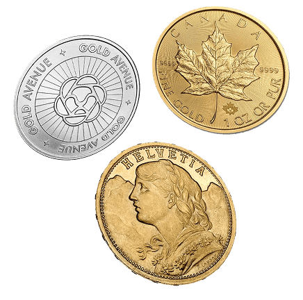 flying gold  and silver coins