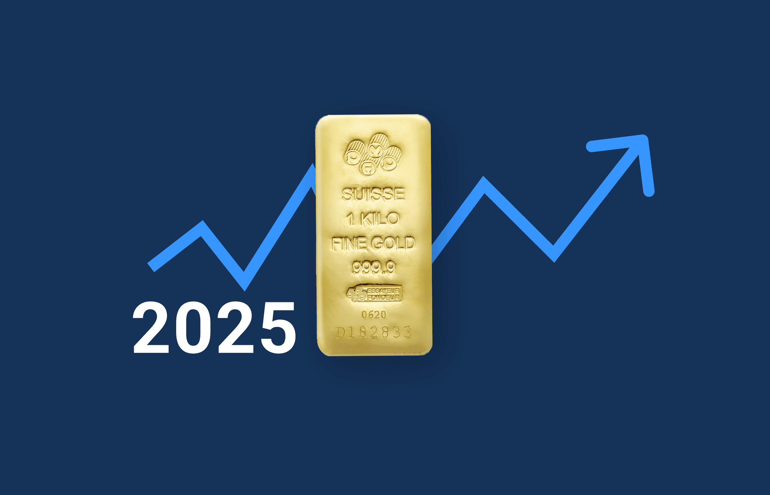 Gold Price Forecast 2025: Will Precious Metals Prices Go Up? pamp suisse gold bar with a rising arrow