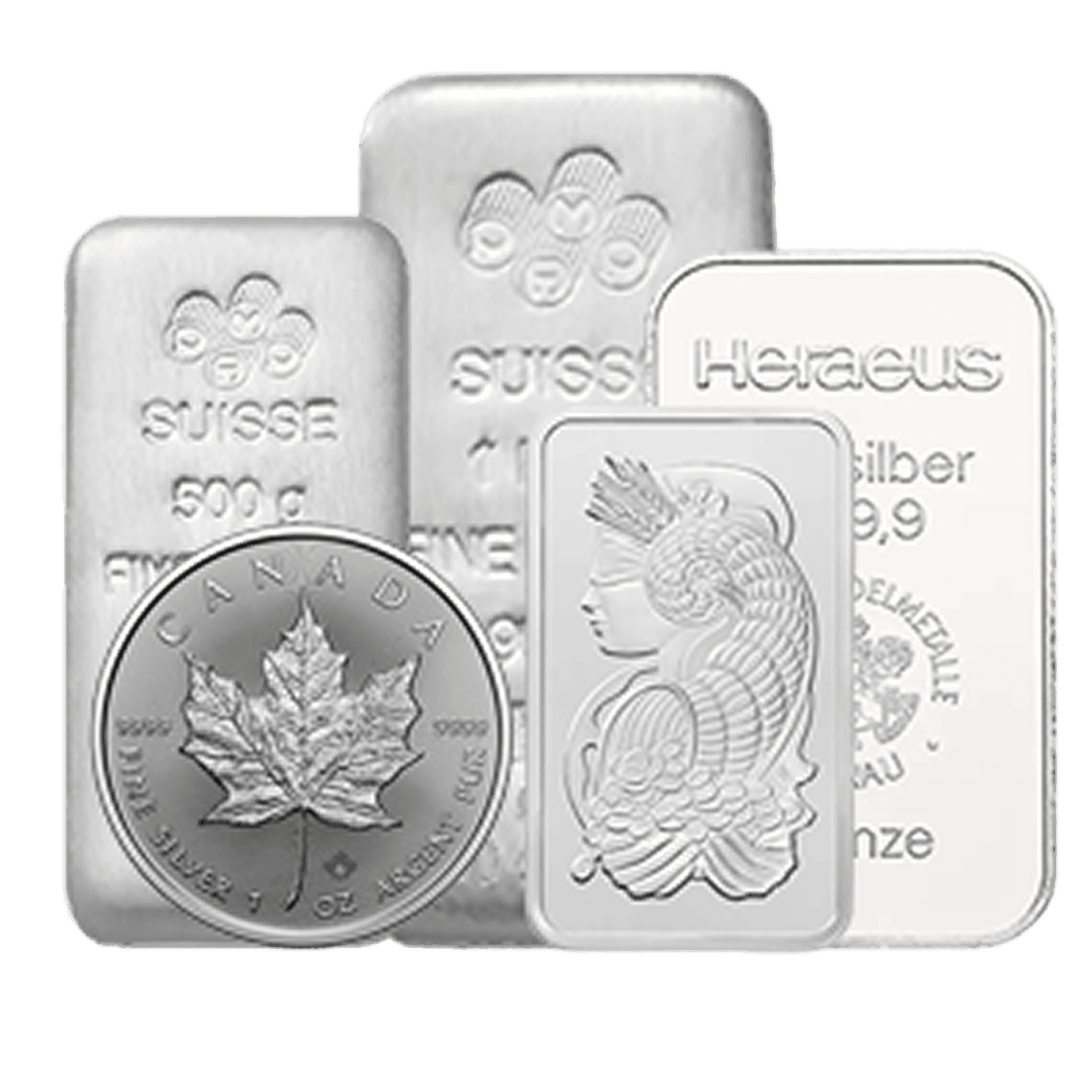 Pièces et lingots en argent