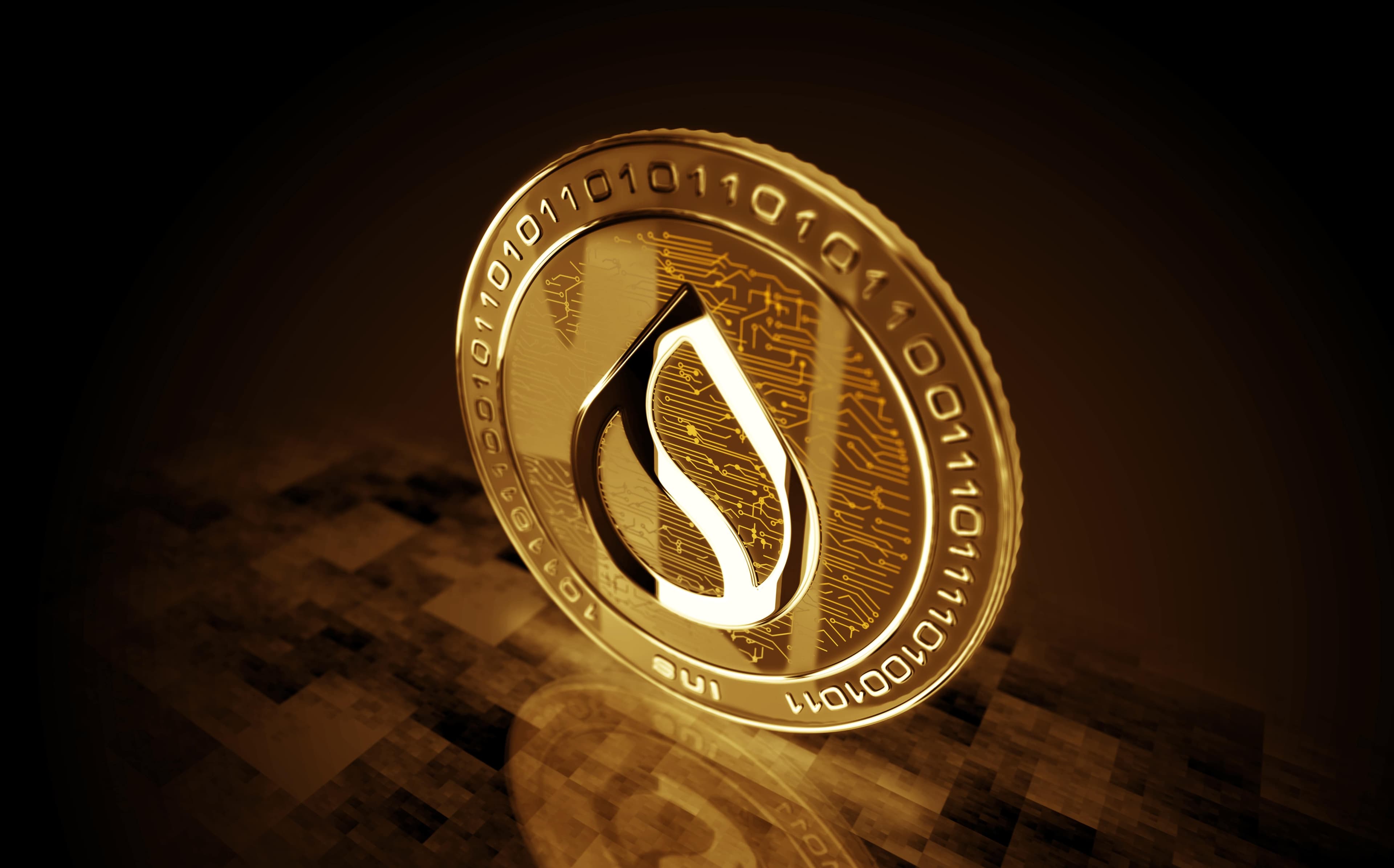 Crypto Gold: What You Need to Know 3D-rendered image of a gold cryptocurrency coin featuring a digital design, placed on a dark background with a futuristic glow.