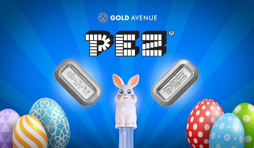 PEZ® X PAMP: Un lapin de pâques en argent à offrir à vos proches Le coffret cadeau PEZ Spring Bunny Silver Wafers et distributeur