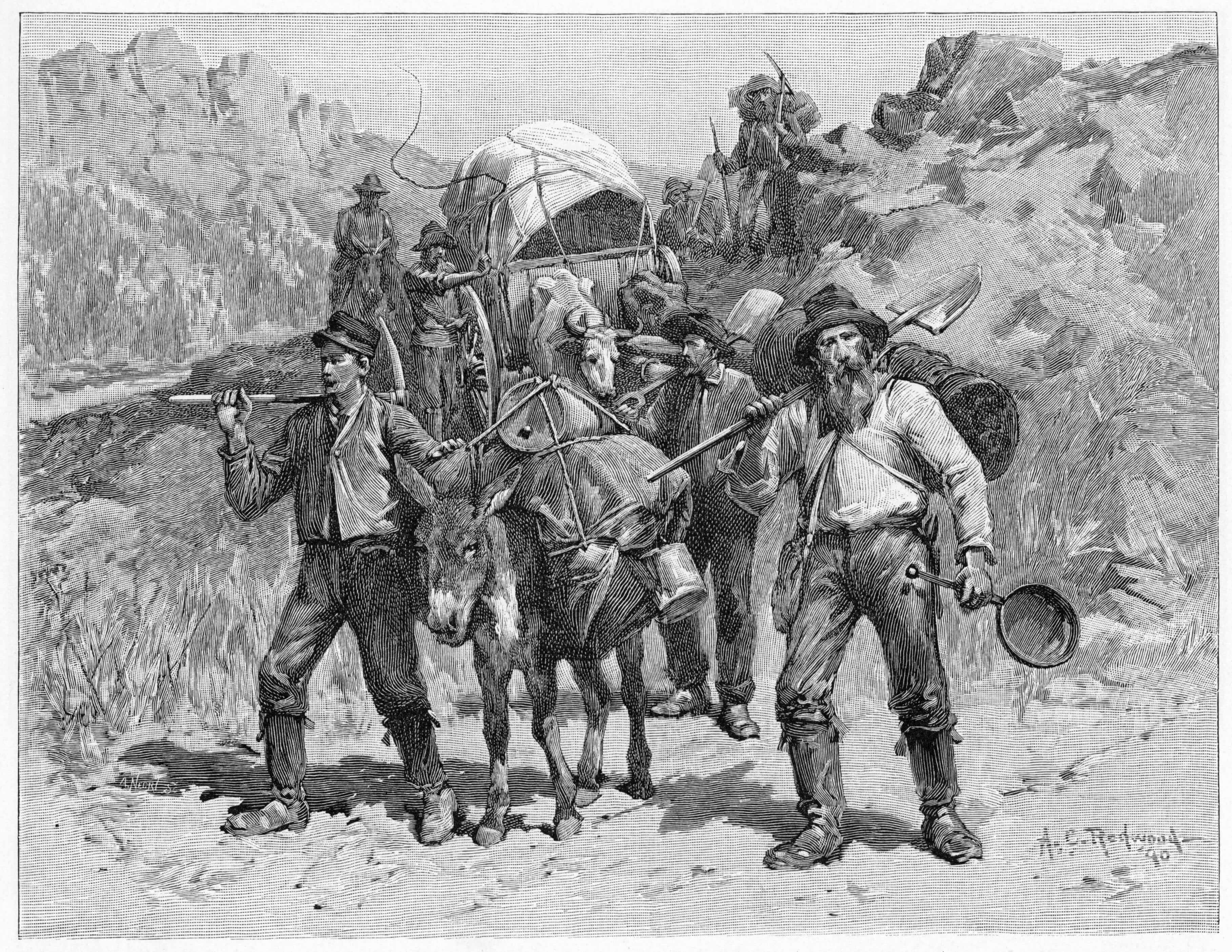 Gold miners during the California Gold Rush Gold miners during the California Gold Rush