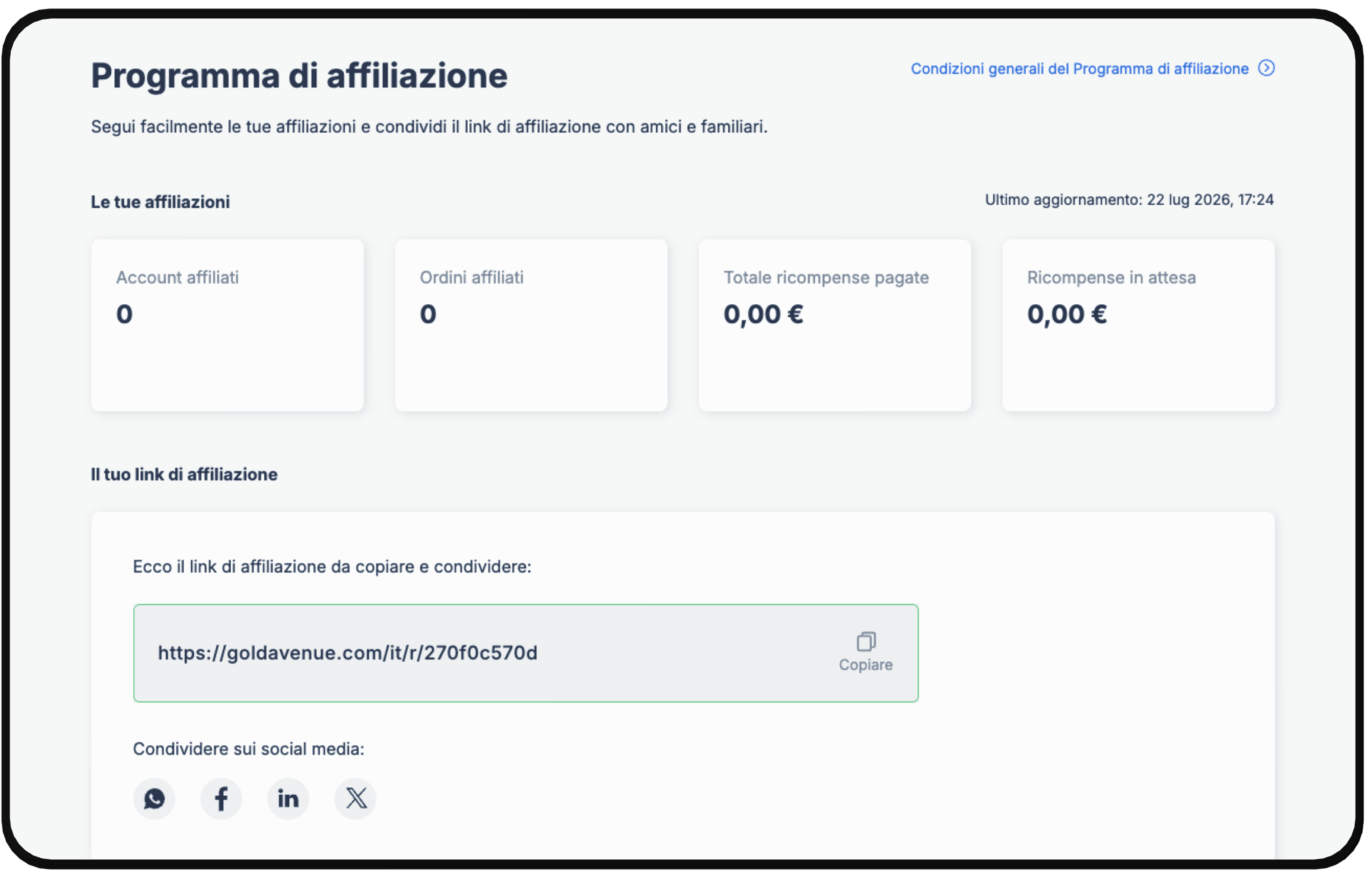 iscrizione e acquisto referral