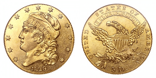 1829 Proof Capped Bust Gold Half Eagle 1829 Proof Capped Bust Gold Half Eagle