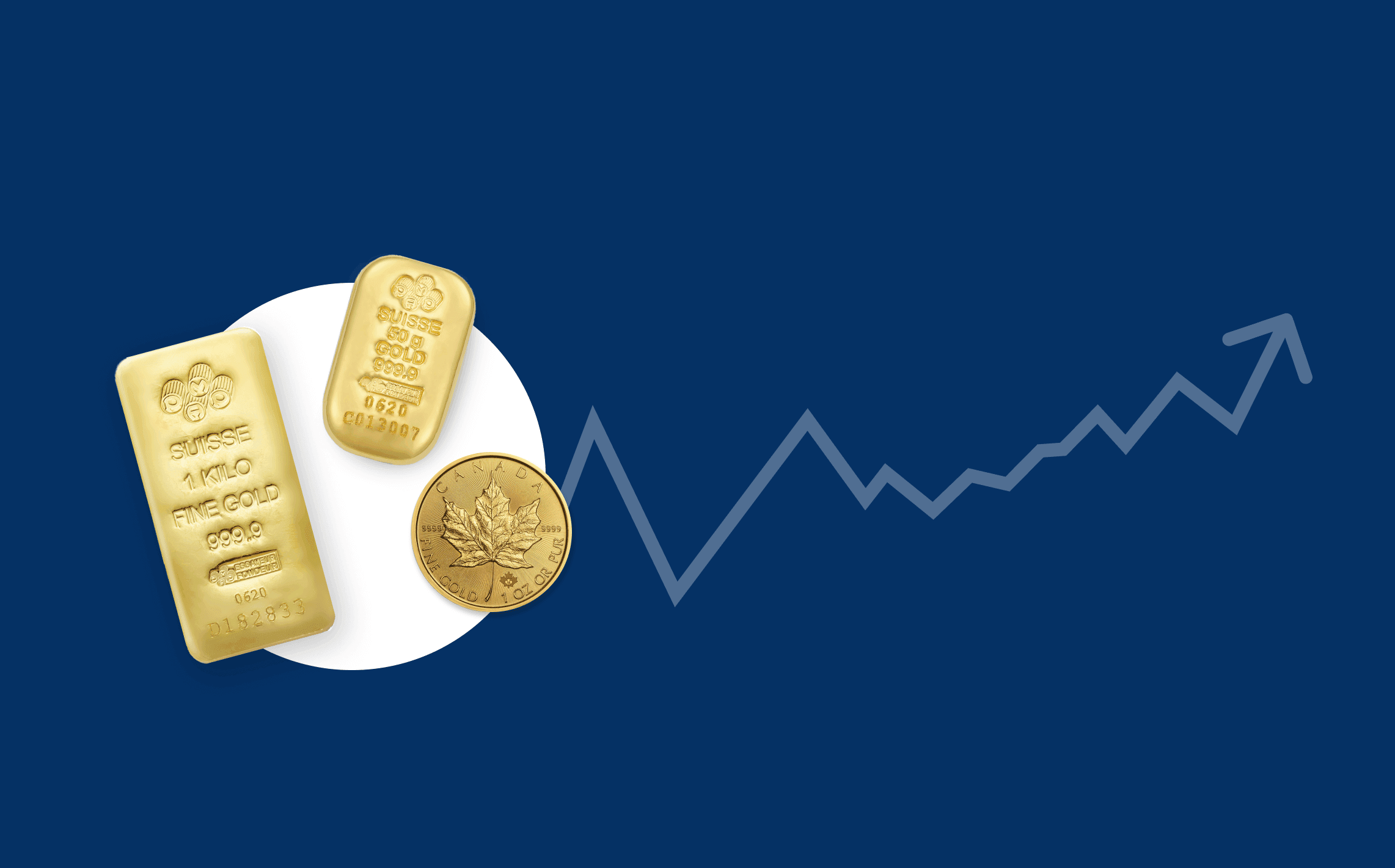 pamp suisse gold bars and a canada maple leaf coin on a blue background pamp suisse gold bars and a canada maple leaf coin on a blue background
