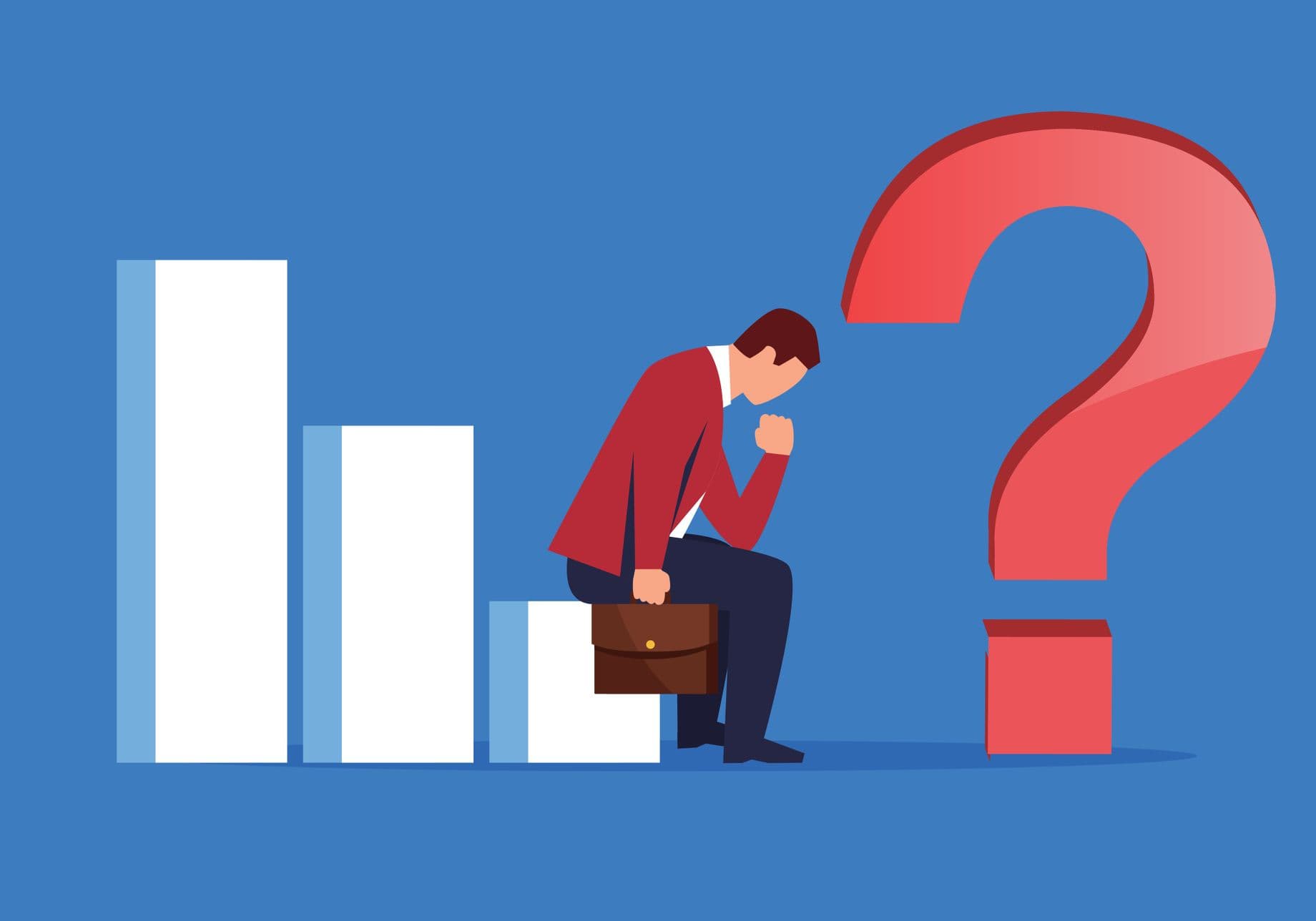 a looming recession risk in the U.S., U.K. and Germany represented by a picture of a cartoon man with briefcase sitting on a graph a looming recession risk in the U.S., U.K. and Germany represented by a picture of a cartoon man with briefcase sitting on a graph