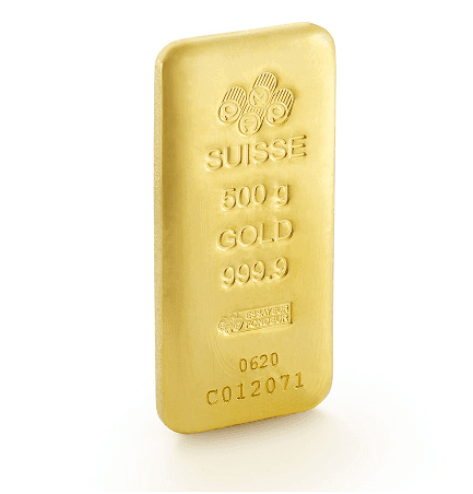 Is Unlimited Debt Good for Gold? physical gold ingot from PAMP Suisse weighing 500 grams with a purity level of 999.9 to invest in on GOLD AVENUE