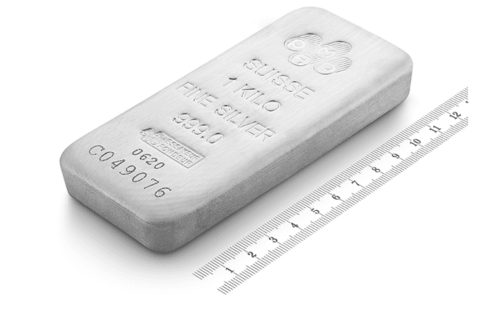 Un lingot d'argent d'1 kg de PAMP, disponible sur GOLD AVENUE Un lingot d'argent d'1 kg de PAMP, disponible sur GOLD AVENUE