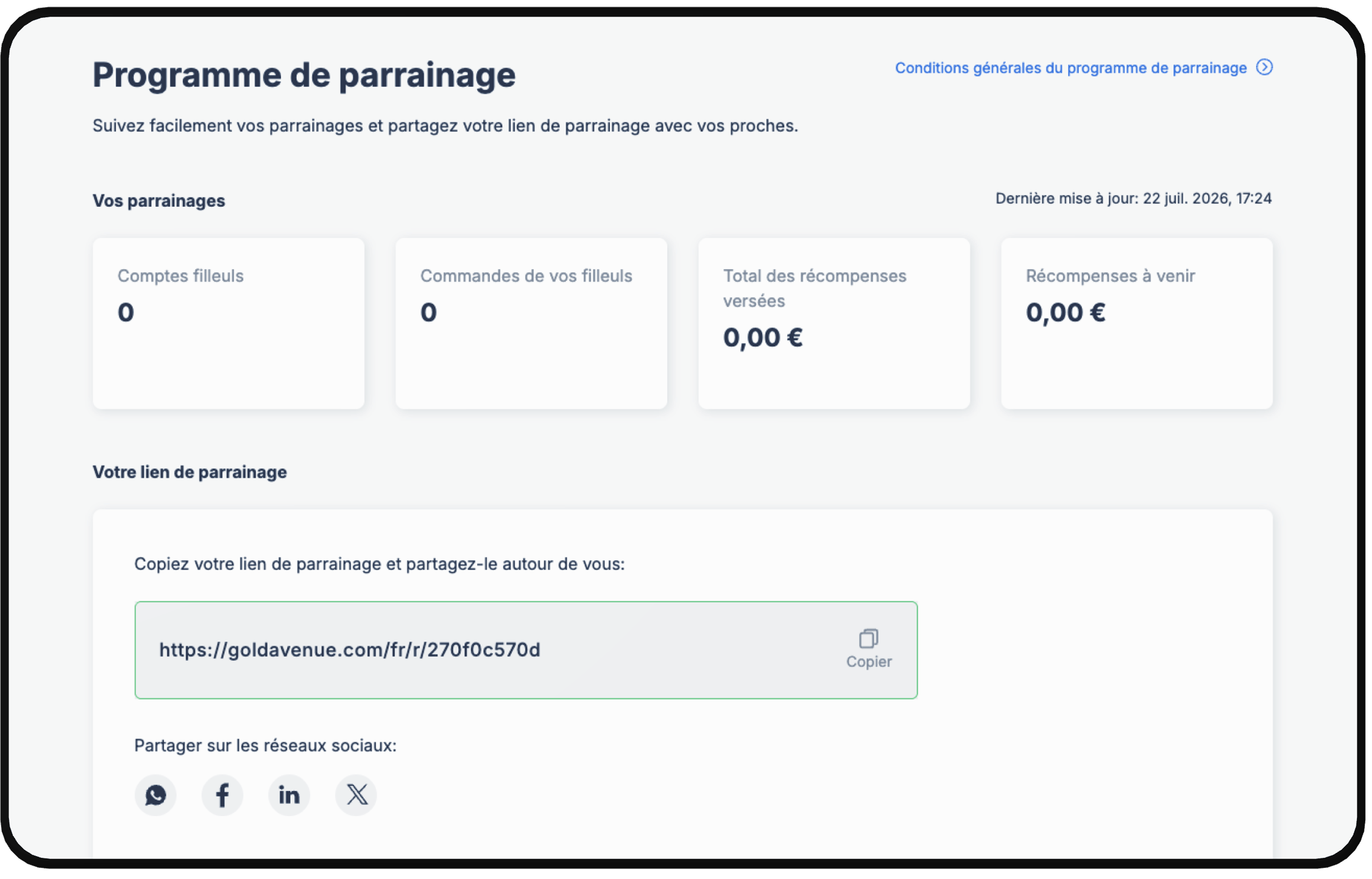inscription et achat filleuls
