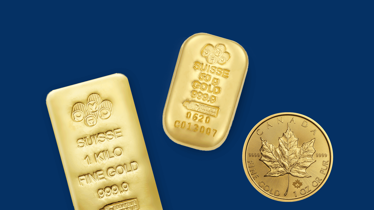 lingotti d'oro pamp suisse e moneta d'oro Maple Leaf lingotti d'oro pamp suisse e moneta d'oro Maple Leaf