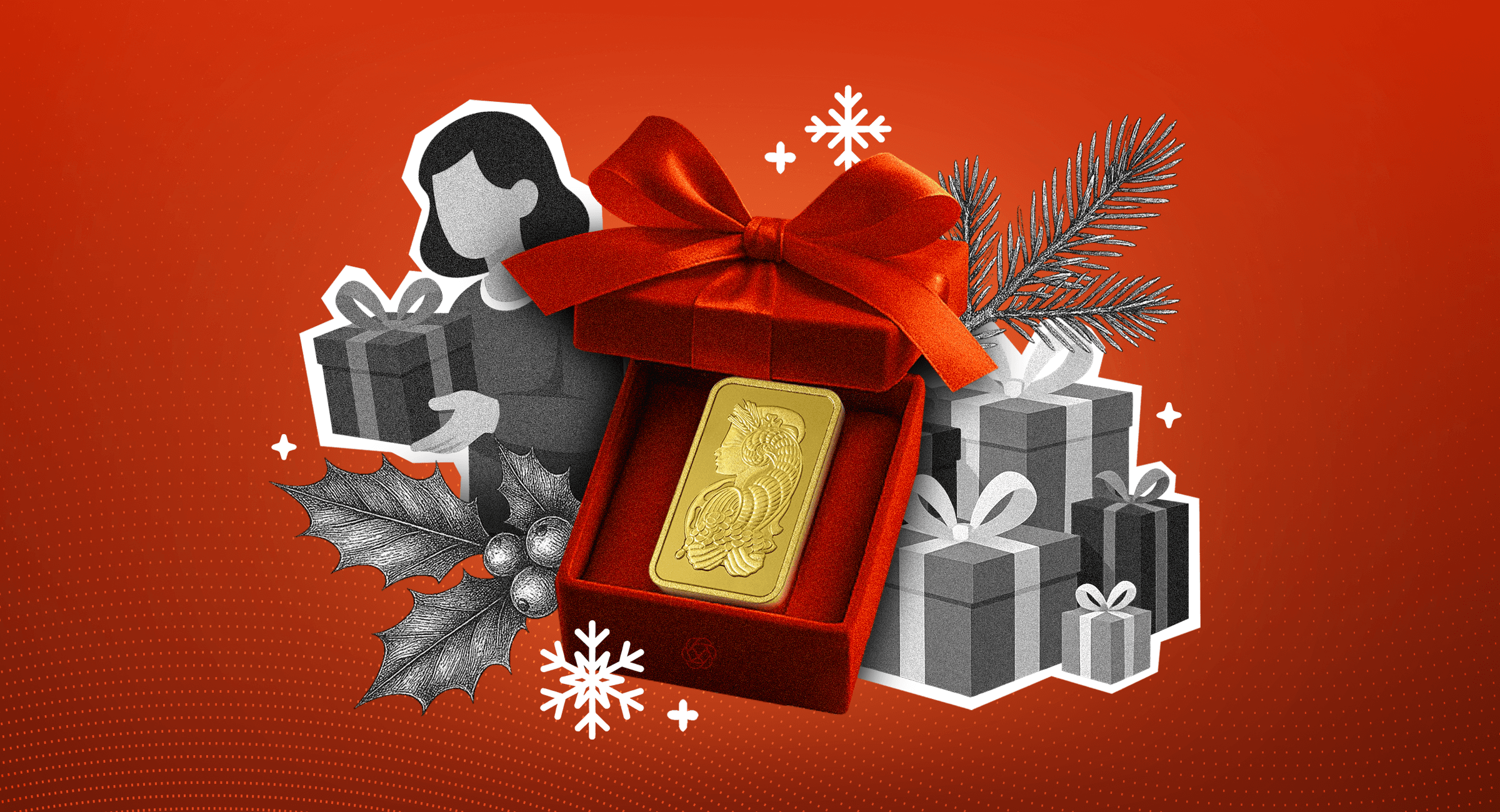 The Timeless Tradition of Gifting Gold Canadian Maple Leaf gold coin in a red ring box on a red background